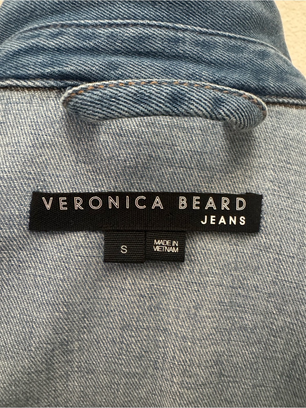 Veronica Beard Mikaela Denim Shacket Jacket Tie Pearl Snaps Size S Quiet Luxury - Picture 3 of 11